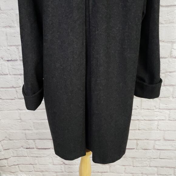 Vintage Russell Scott Double Breasted Gray Wool Swing Coat Cuffed Sleeve Sz 9/10 - Picture 10 of 14